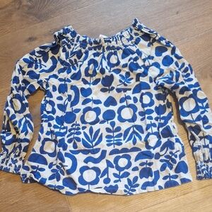Hanna Andersson Blue and White Kids Blouse